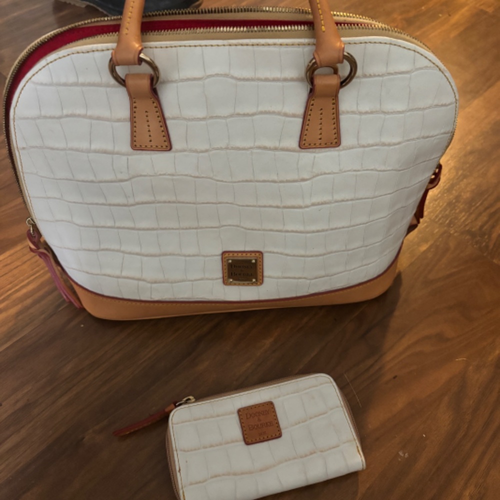 Dooney & Burke Satchel with Matching wallet